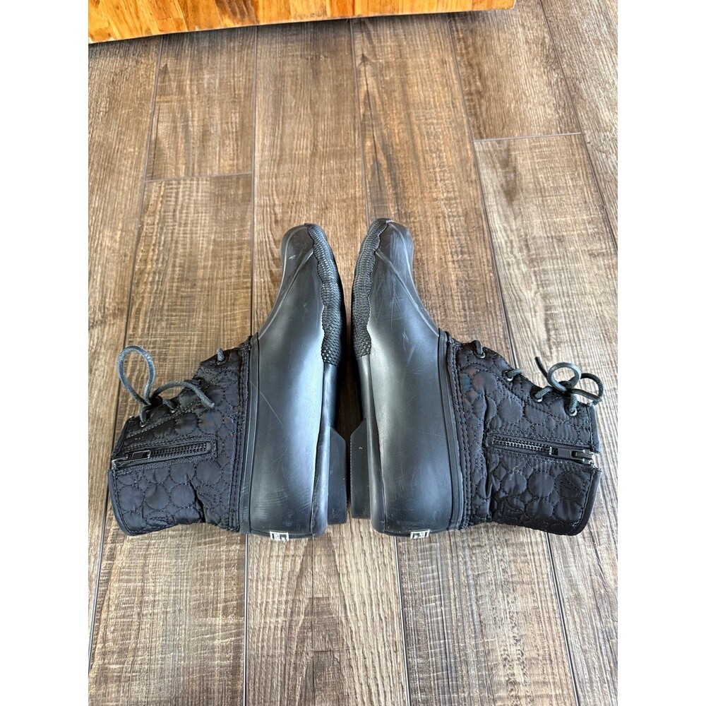 Sperry Saltwater Seacycled Quilted Rain Boots Sz. 8W Black - Picture 3 of 8